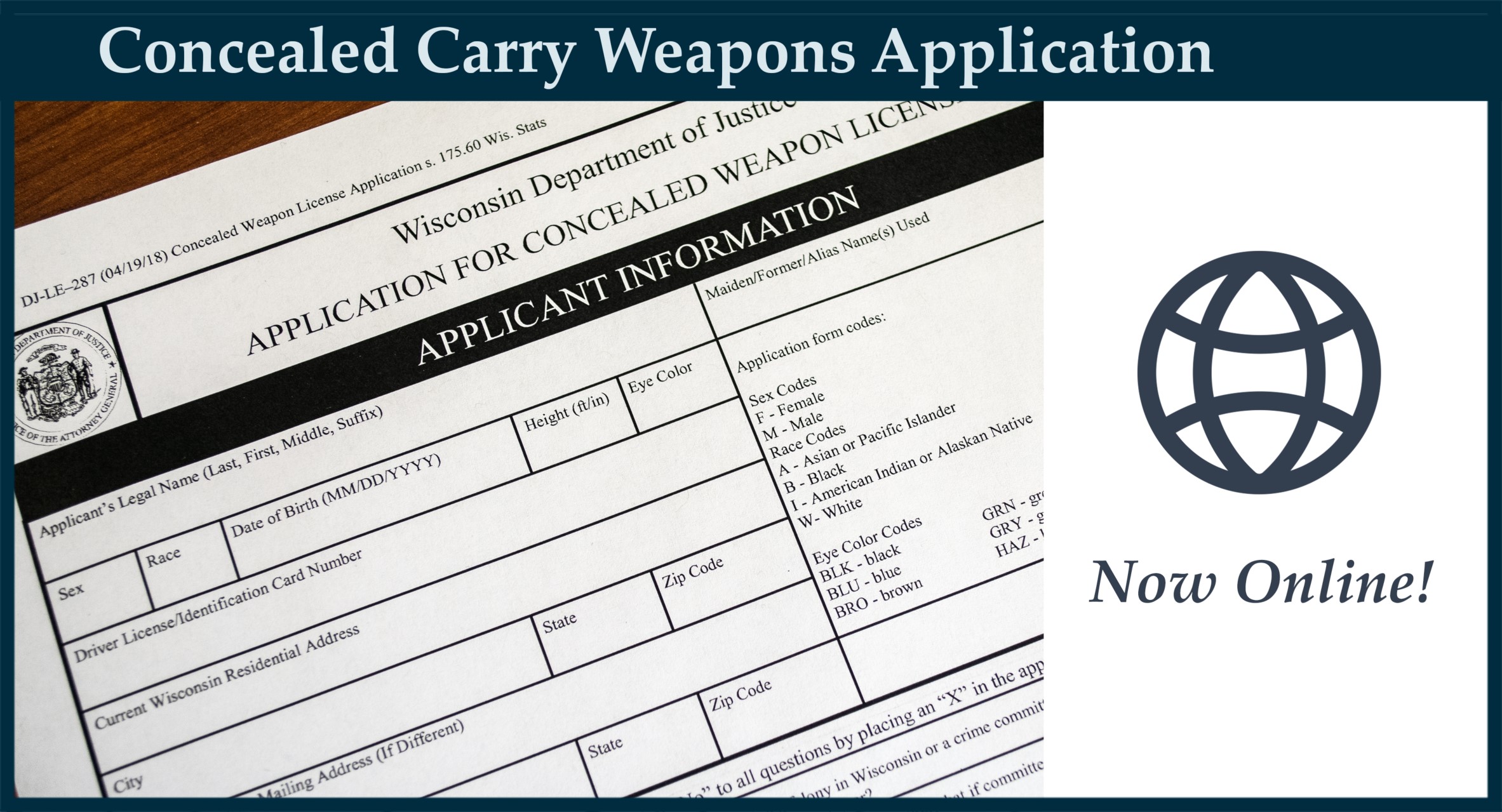 Concealed Carry Weapons Application... Now Online!